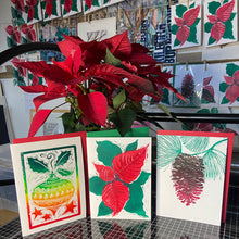 Load image into Gallery viewer, Hand Printed Christmas Cards