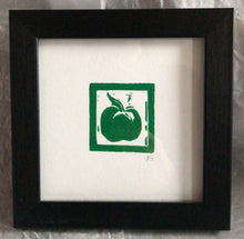 Load image into Gallery viewer, Linocut print small apple Kate Guy Prints
