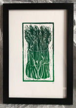 Load image into Gallery viewer, Linocut print asparagus Kate Guy Prints