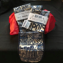 Load image into Gallery viewer, Gift Set Tea Towel Apron and Double Oven Glove illustrated recipes Simple Soups mix and match Kate Guy Prints