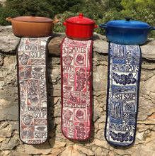 Load image into Gallery viewer, Tomato Soup Illustrated Recipe Organic Cotton Double Oven Glove