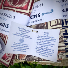 Load image into Gallery viewer, French Onion Soup Illustrated Recipe Organic Cotton Double Oven Glove