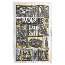 Load image into Gallery viewer, Lancashire Hot pot illustrated recipe gift set tea towel and oven gloves by Kate Guy Prints
