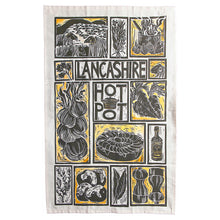 Load image into Gallery viewer, Lancashire Hot pot illustrated recipe gift set tea towel and oven gloves by Kate Guy Prints