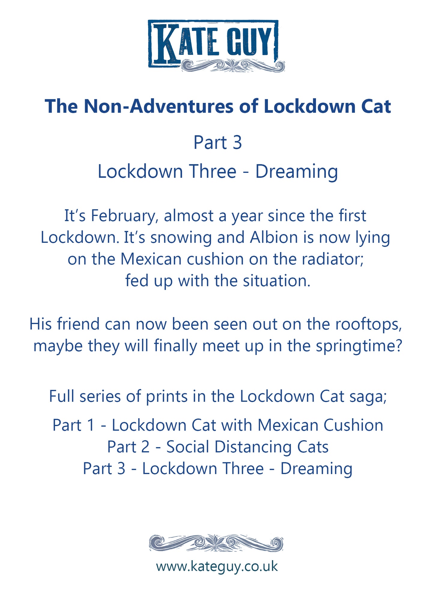 Lockdown 3; Dreaming - Greetings Card