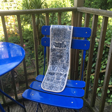 Load image into Gallery viewer, Simple Soups illustrated recipe organic cotton double oven glove lino cut by Kate Guy