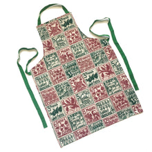 Load image into Gallery viewer, Christmas Gift Set Tea Towel, Apron and Double Oven Glove illustrated recipes mix and match Kate Guy Prints