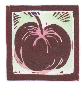 Linocut print small tomato Ingredients prints by Kate Guy Prints