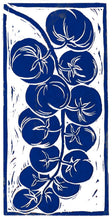 Load image into Gallery viewer, Linocut print vine tomatoes Ingredients prints by Kate Guy Prints
