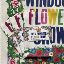 Load image into Gallery viewer, Royal Windsor Flower Show 2024 Organic Cotton Tea Towel
