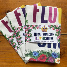 Load image into Gallery viewer, Royal Windsor Flower Show 2024 Organic Cotton Tea Towel
