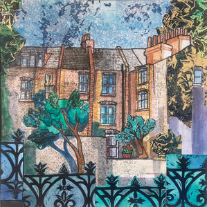 London Cityscapes - Monoprint with Letterpress prints