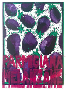 Parmigiana Melanzane Linocut Prints