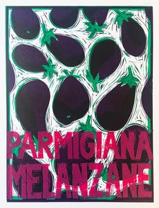 Parmigiana Melanzane Linocut Prints