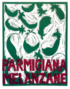Parmigiana Melanzane Linocut Prints