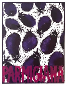 Parmigiana Melanzane Linocut Prints