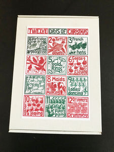 Set of 6 Christmas organic cotton napkins - in a gift box
