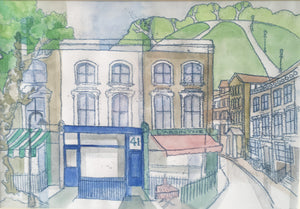 Chalcot Road, Absinthe and View of Primrose Hill Monotype Print