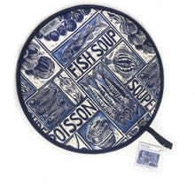 Load image into Gallery viewer, Fish Soup illustrated recipe cooker hob cover comes with cooking instructions
