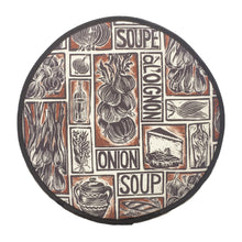 Load image into Gallery viewer, French Onion Soup Illustrated Recipe Cooker Hob Cover, comes with cooking instructions
