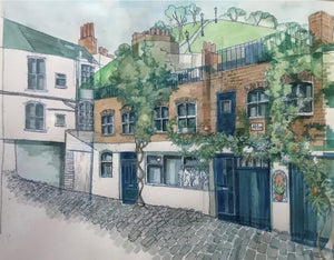 Mews House in Primrose Hill bespoke house portrait by Kate Guy