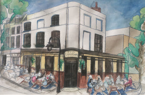 Lansdown Pub, Primrose Hill Monotype Print