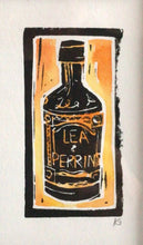 Load image into Gallery viewer, Linocut print Small Lea and Perrins Worcestershire Sauce  Ingredients prints by Kate Guy Prints
