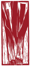 Load image into Gallery viewer, Linocut print Leeks Ingredients prints by Kate Guy Prints
