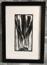 Load image into Gallery viewer, Linocut print Leeks Ingredients prints by Kate Guy Prints
