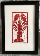 Load image into Gallery viewer, Linocut print Lobster Ingredients prints by Kate Guy Prints
