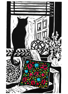 Lockdown Cat with Mexican Cushion 2nd edition ( 23 x 14 cm )