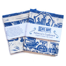 Load image into Gallery viewer, French Country Kitchen lino cut tea towels by Kate Guy

