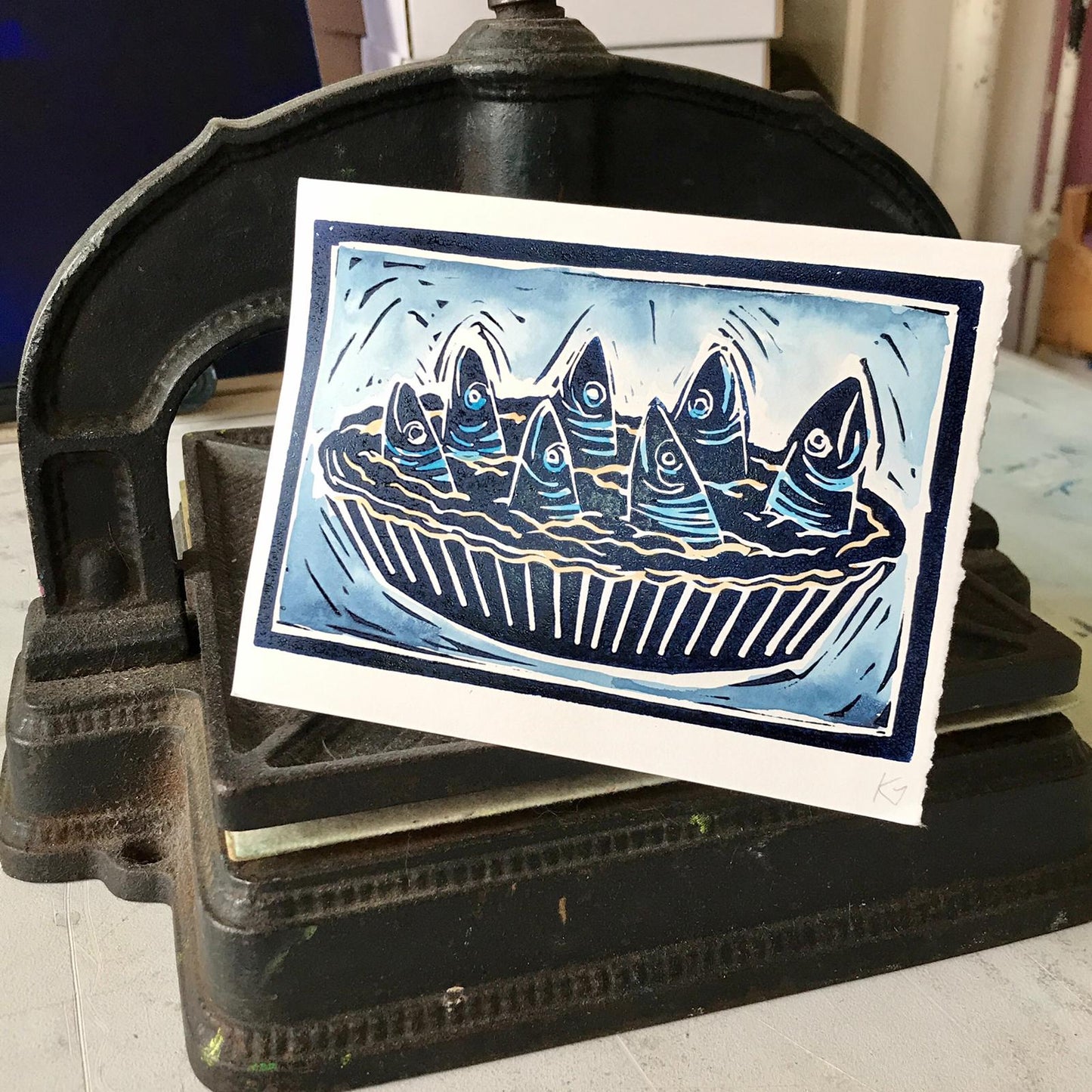 Hand Printed Greetings Cards