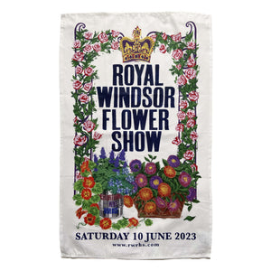 Royal Windsor Flower Show 2023 Linen Tea Towel by Kate Guy Prints