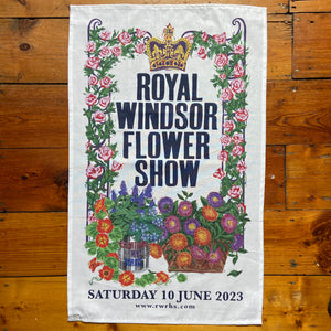 Royal Windsor Flower Show 2023 Linen Tea Towel by Kate Guy Prints
