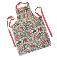 Load image into Gallery viewer, Christmas Gift Set Tea Towel, Apron and Double Oven Glove illustrated recipes mix and match Kate Guy Prints

