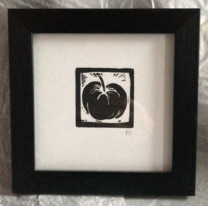 Linocut print small tomato Ingredients prints by Kate Guy Prints