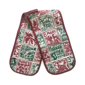 Twelve Days of Christmas Organic Cotton Double Oven Glove