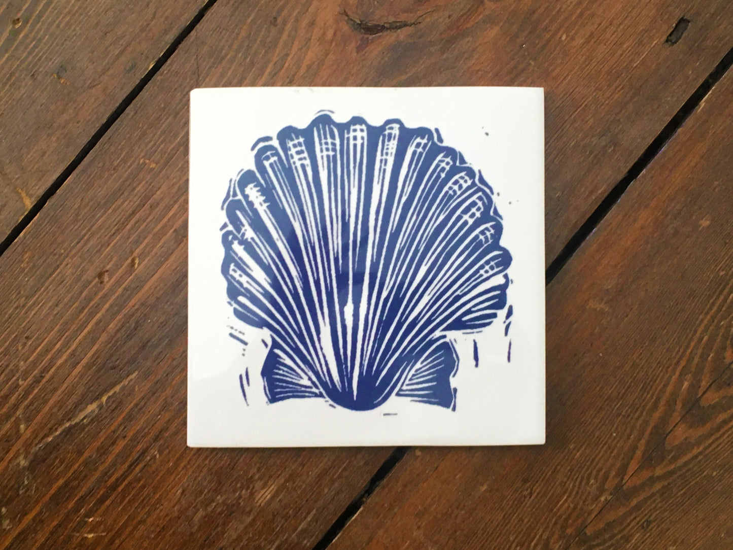 Scallop Shell Handmade Tile Trivet
