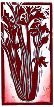 Load image into Gallery viewer, Linocut print celery Kate Guy Prints
