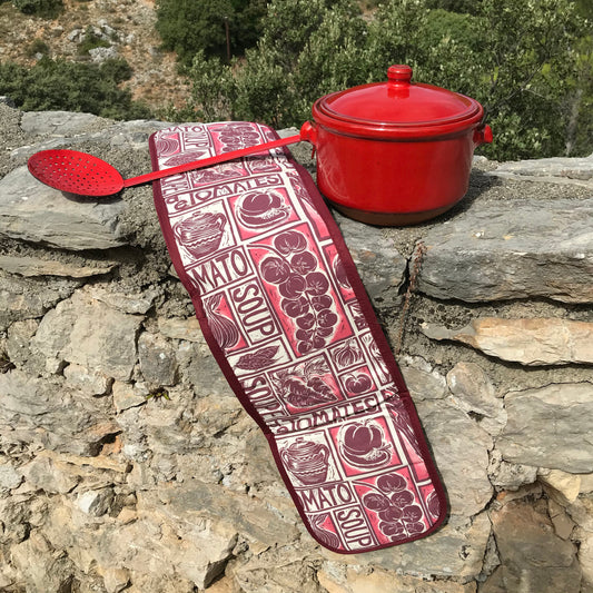 Tomato Soup Illustrated Recipe Organic Cotton Double Oven Glove