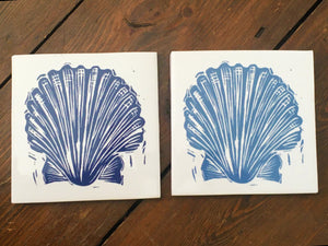 Scallop Shell Handmade Tile Trivet