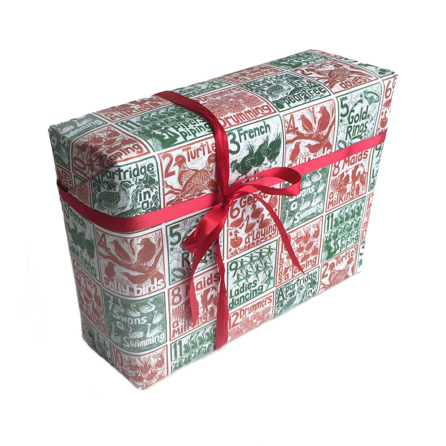 12 days of Christmas wrapping paper Kate Guy Prints